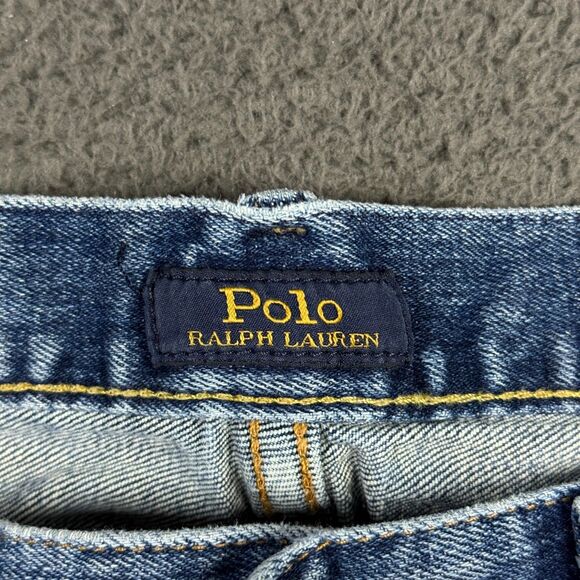 Polo Ralph Lauren Jeans Mens 33x30 Blue Varick Slim Straight Medium Wash Stretch - Picture 5 of 16